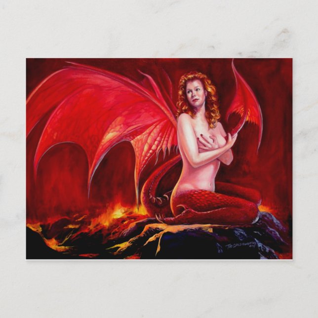 Red Dragon Postkarte (Vorderseite)