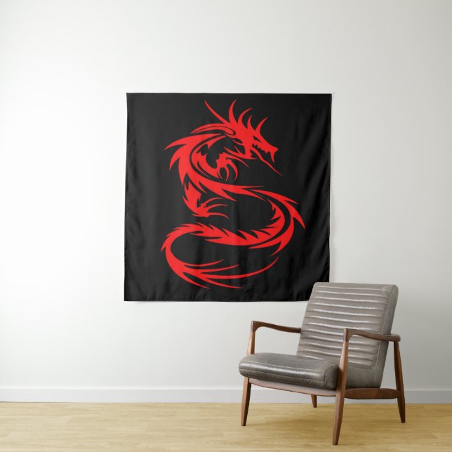 Red Dragon Tapestry Wandteppich (Beispiel)