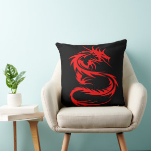 Red Dragon Throw Kissen
