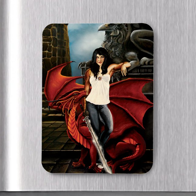 Red Dragon Urban Fantasy Magnet (Von Creator hochgeladen)