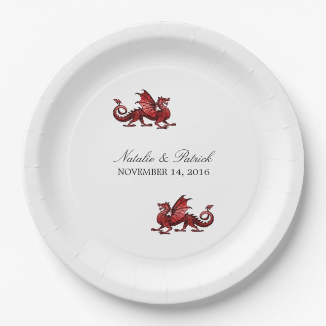 Red Dragon Wedding Paper Teller (Vorderseite)
