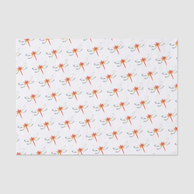 Red Dragonfly Seidenpapier (Vorderseite)