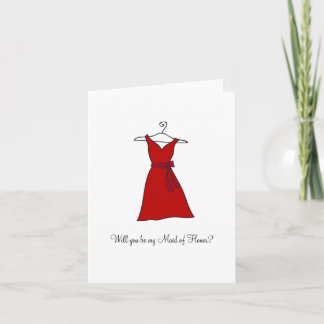 Red Dress, wirst du meine Trauzeugin sein? Einladung
