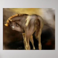 Red Dun Filly Large Poster