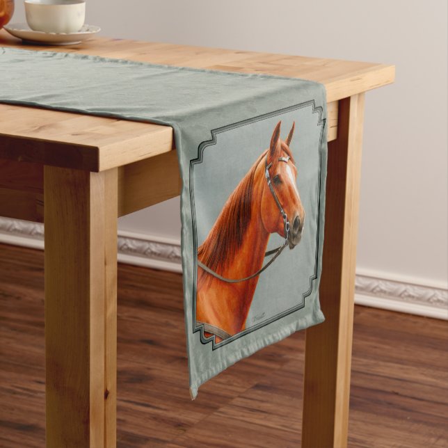 Red Dun Kastnut Sorrel Western Quarter Horse Mittelgroßer Tischläufer (Beispiel)