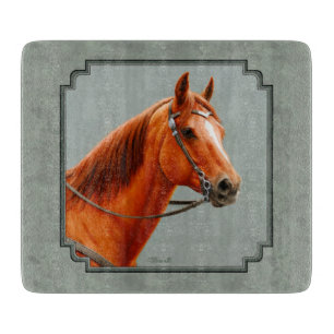 Red Dun Kastnut Sorrel Western Quarter Horse Schneidebrett