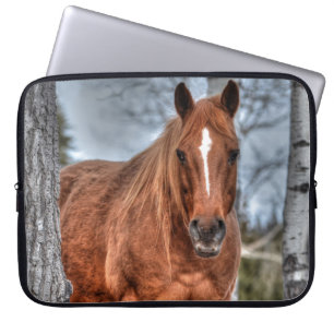 Red Dun Ranch Horse Animal Lover Foto Laptopschutzhülle