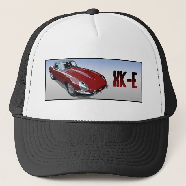Red E Type Roadster Truckerkappe (Vorderseite)