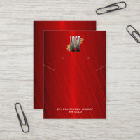 Red Earring Halskette Display Logo Social Media