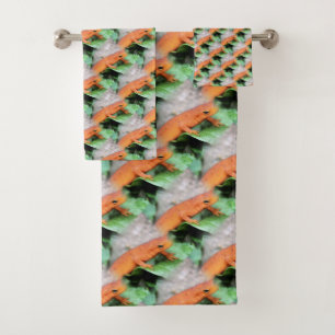 Red Eft Orange Salamander Tiermuster Badhandtuch Set
