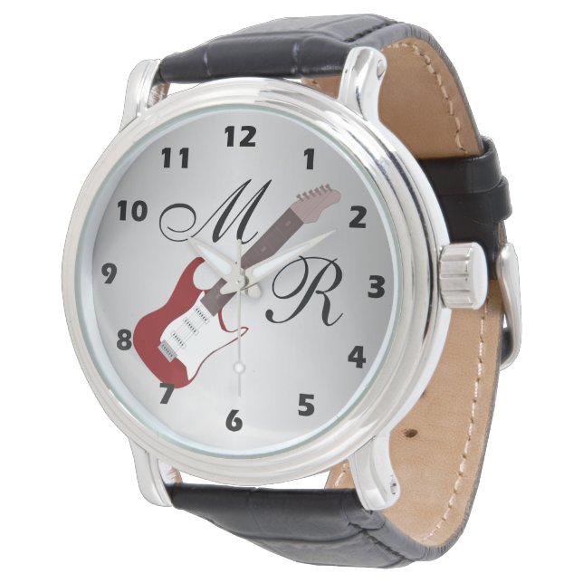 Red Electric Gitarre Watch Armbanduhr (Schrägansicht)