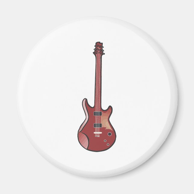 Red Electric Guitar Magnet (Vorne)
