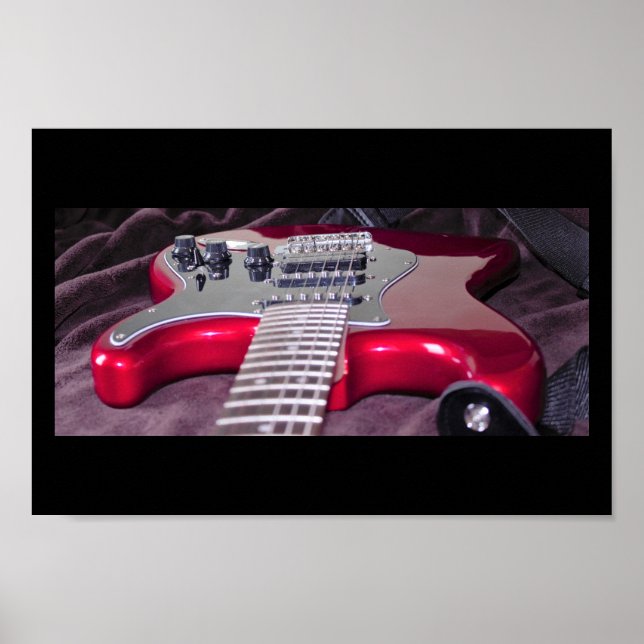 Red Electric Guitar Poster (Vorne)