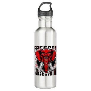 Red Elephant   Faith Family Freedservative Edelstahlflasche