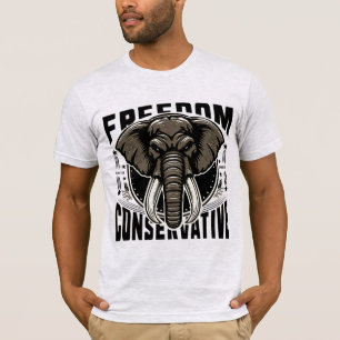 Red Elephant Faith Family Freedservative T-Shirt