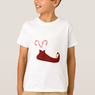 Red Elf Slipper mit Candy Canes Kids' T - Shirt