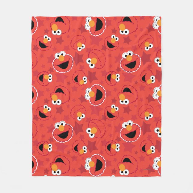 Red Elmo Faces Pattern Fleecedecke (Vorderseite)