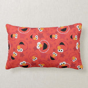 Red Elmo Faces Pattern Lendenkissen