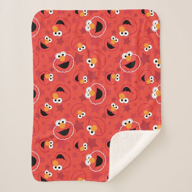 Red Elmo Faces Pattern Sherpadecke (Vorderseite)