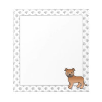 Red English Staffie Niedlich Cartoon Dog