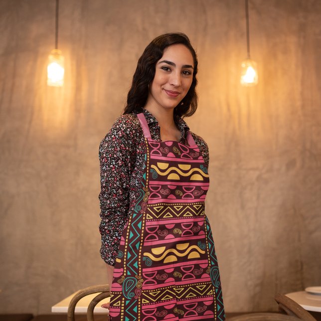 Red Ethnic Aztec Schürze (Von Creator hochgeladen)