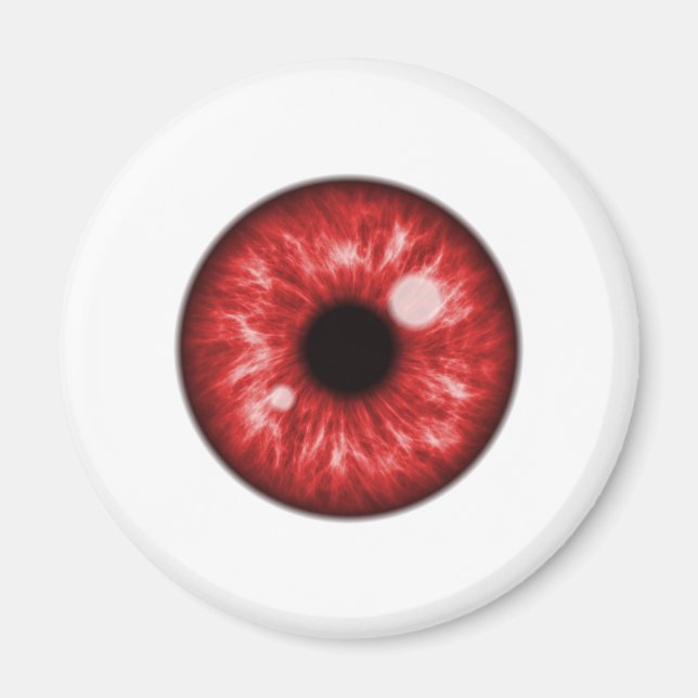 Red Eye Ball Funny Magnet (Vorne)