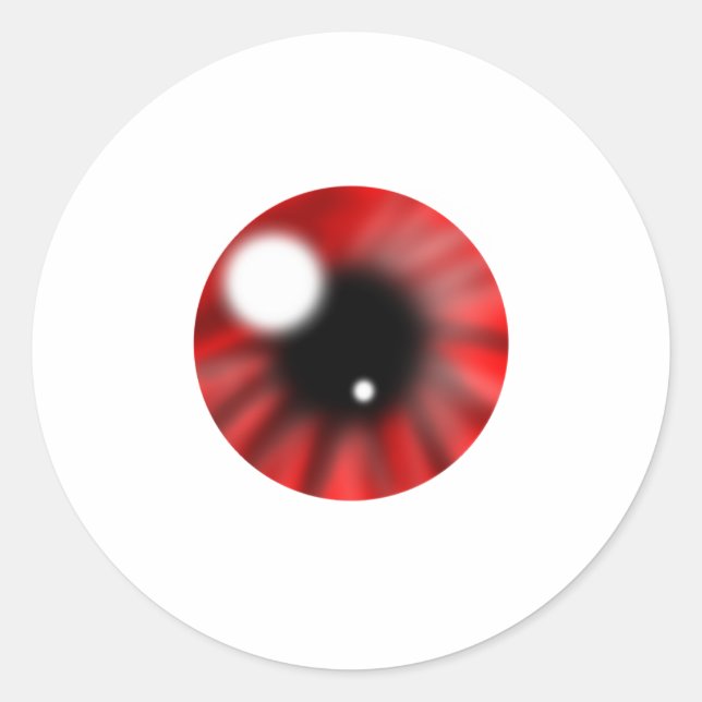 Red Eye Orb Runder Aufkleber (Vorderseite)