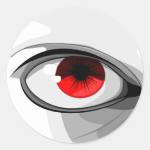 Red Eye Runder Aufkleber