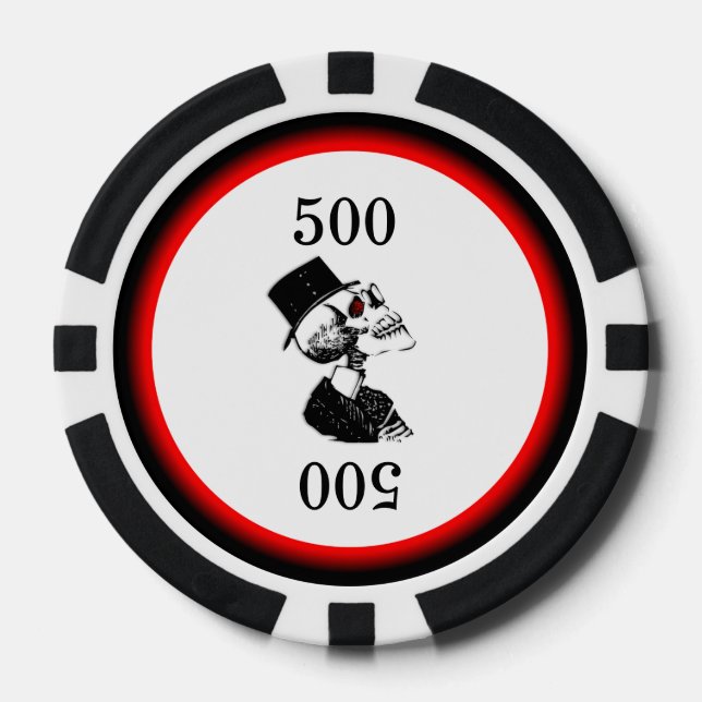 Red Eye Skeleton Pokerchips (Vorderseite)