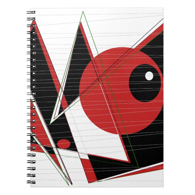 Red Eye Watching Spiral Notebook Notizblock (Vorderseite)
