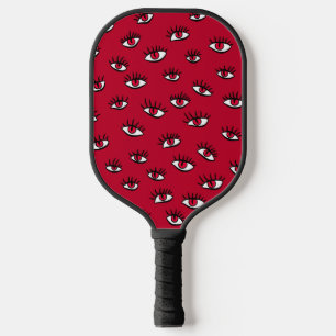 Red Eyes Pattern - Horror Gothic Ästhetik Pickleball Schläger