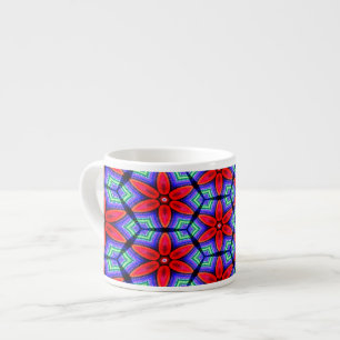 Red Fabrics Blume Muster Espressotasse