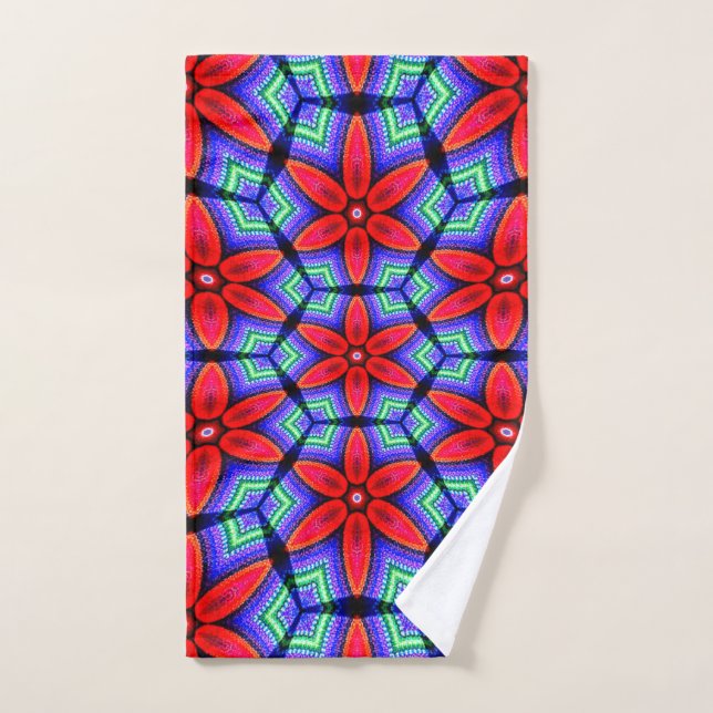 Red Fabrics Blume Muster Handtuch (Handtuch)