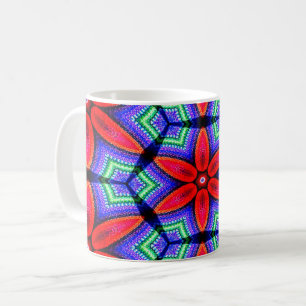 Red Fabrics Blume Muster Kaffeetasse