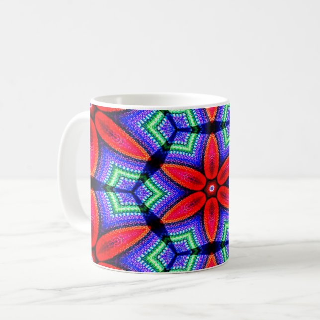 Red Fabrics Blume Muster Kaffeetasse (Vorderseite Links)