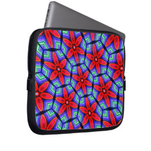 Red Fabrics Blume Muster Laptopschutzhülle