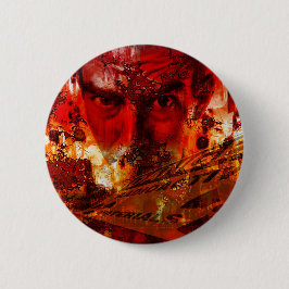 Red Face Graffiti Button