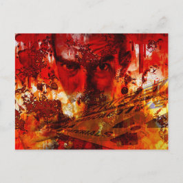 Red Face Graffiti Postkarte
