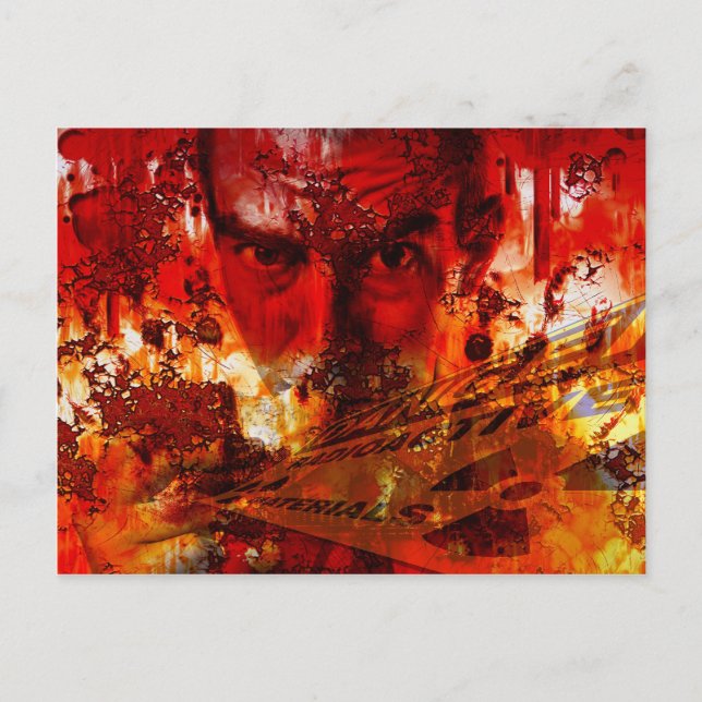 Red Face Graffiti Postkarte (Vorderseite)