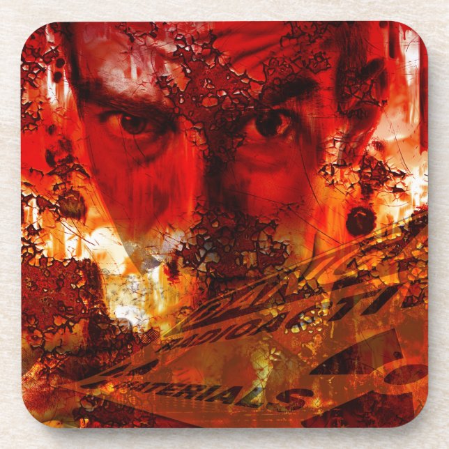 Red Face Graffiti Untersetzer (Vorderseite)