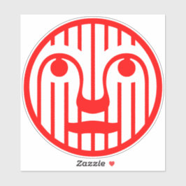 Red Face Modern 4Matt Aufkleber