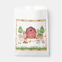 Red Farm Animals Baby Dusche Geschenktütchen