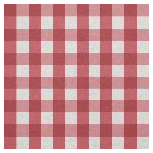 Red Farmhouse Gingham Kariert Checkered Pattern Stoff (Muster)