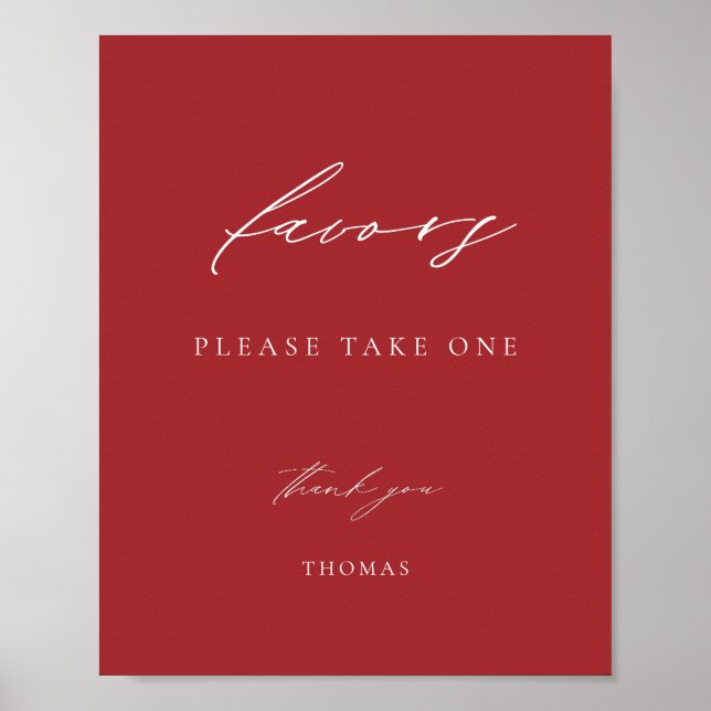 Red Favor Poster (Vorne)