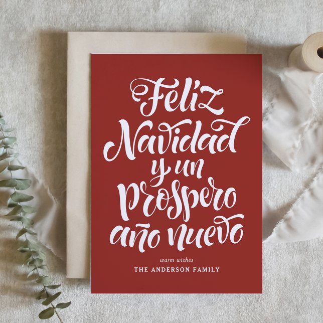 Red Feliz Navidad Calligraphy Weihnachten (Von Creator hochgeladen)