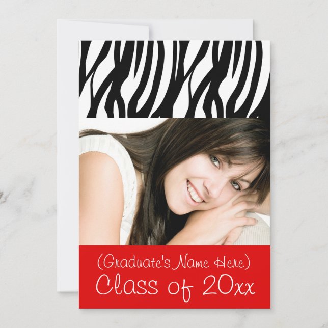 Red Feminine Graduation ou Invitation de parti (Devant)