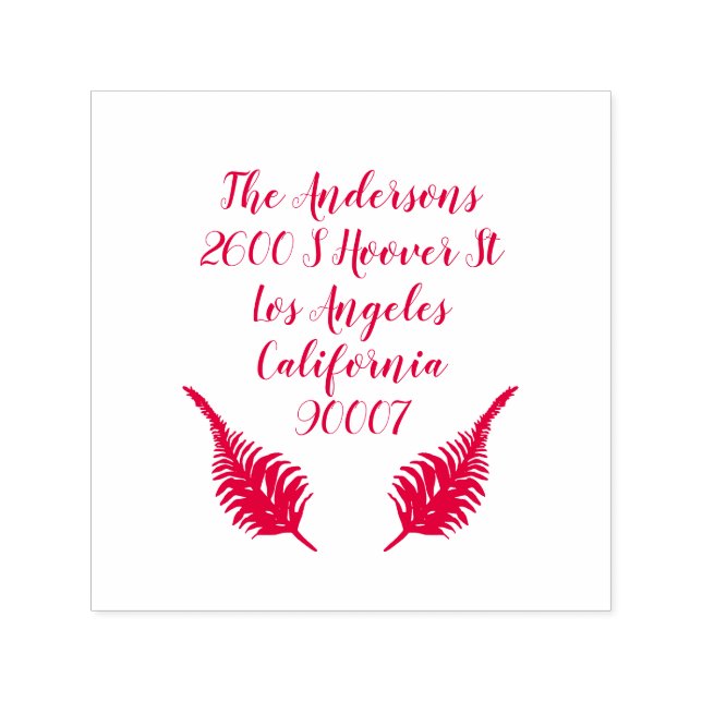 Red Festivals Leaf Weihnachtsansprache Permastempel (Design)