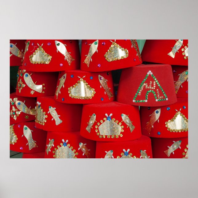 Red Fez hasst auf dem Markt Poster (Vorne)
