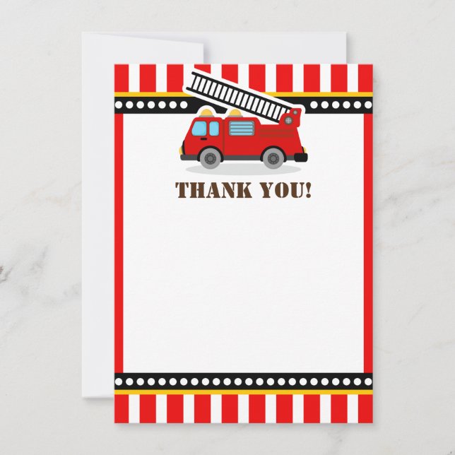 Red Fire Motor Vielen Dank Anmerkungen Dankeskarte (Vorderseite)