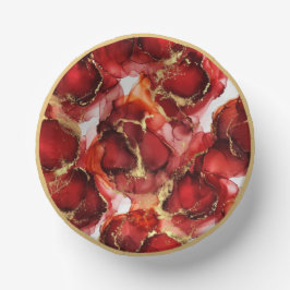 Red Fire Pattern Pappteller